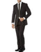 Men's  Notch Label Slim Fit Suit Black