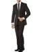 Men's  Notch Label Slim Fit Suit Black