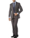 Men's  Notch Label Slim Fit Suit Charcoal