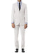 Men's  Notch Label Slim Fit Suit White