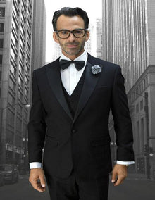 Alberto Black 1-Button Peak Tuxedo