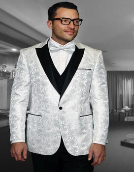 Bellagio IV White 1-Button Peak Tuxedo