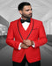 Genova Red 1-Button Shawl Tuxedo - Red Tuxedo