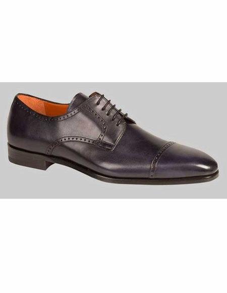 Men's Black Cap Toe Lace Up Classic Look