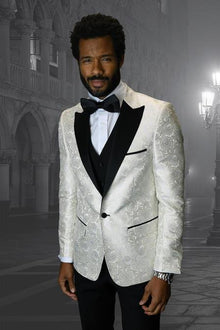 Bellagio IV Off-White 1-Button Peak Tuxedo