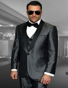 Wynn Grey 1-Button Shawl Tuxedo