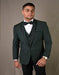 Genova Hunter Green 1-Button Shawl Tuxedo