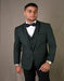 Genova Hunter Green 1-Button Shawl Tuxedo