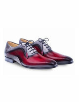 Men's Burgundy Lace Up Cap Toe