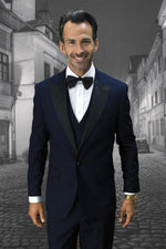 Alberto Navy 1-Button Peak Tuxedo