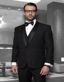 Theo Black 1-Button Shawl Tuxedo
