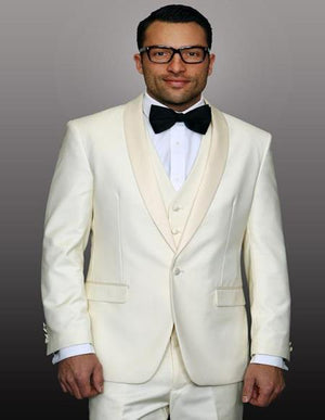 Theo Off-White 1-Button Shawl Tuxedo