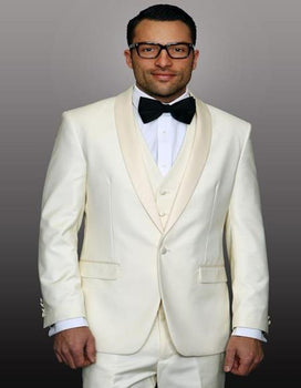 Theo Off-White 1-Button Shawl Tuxedo