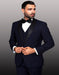 Theo Navy 1-Button Shawl Tuxedo