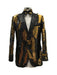 Men's Two Button Black  ~ Gold Suit
