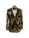 Men's Two Button  Gold ~ Black Suit