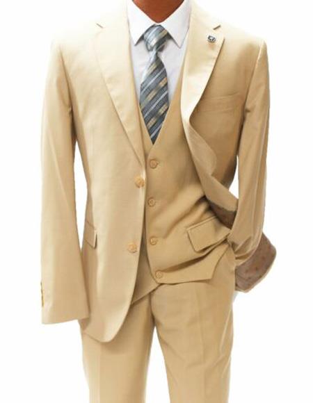 Men's Mordern Fit Suit Beige