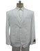 Men's  Notch Label White Colour Summer Seersucker Fabric Jacket and Pants 3 Piece Suit