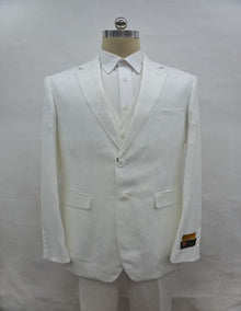 Linen-2BV White Suit