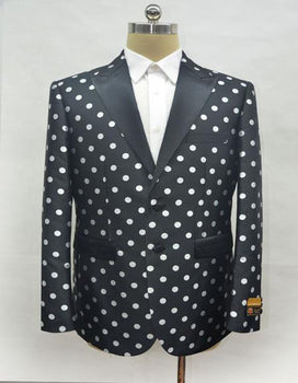 Men'S Fashion Black-White Suit