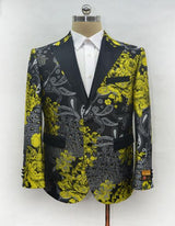 Men's Fashion Gold Suit