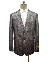 Men's Brown Alligator Ostrich looking Python Snakeskin Print