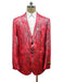 Men's Red Alligator Ostrich looking Python Snakeskin Print