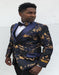 Men's  Peak Label Blue and Gold Suit