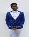 Men's  Peak Label Blue and White Suit