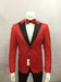 Men's Red and Black Lapel Two Button Dress Suit