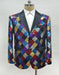 Rainbow Tuxedo with Matching Bow Tie Mens Rainbow Cuff Link Two Button Cheap Priced Designer Fashion Dress Casual Blazer On Sale Blazer