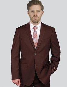 Giorgio Fiorelli Suit Men's Solid Brown Suit