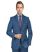 Mantoni Suit Brand Suit Blue Birdseye Windowpane- High End Suits - High Quality Suits