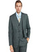 Mantoni Suit Brand Suit Charcoal Dark Navy Windowpane- High End Suits - High Quality Suits