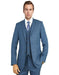 Mantoni Suit Brand Suit Charcoal Blue Windowpane- High End Suits - High Quality Suits