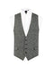Men's Black and Grey Vest Regular Fit 100% Wool Low Cut Waistcoat