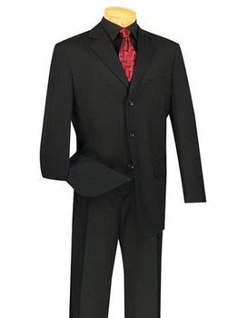 Men's Suit Black Three Button