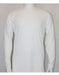 Men's White Long Sleeve Poly Microfiber Mock Neck Shirts