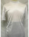 White Short Sleeve Fabric Mock Neck Shirts For Men's