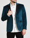 Men'S Teal Blue Velvet Tuxedo Jacket