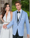 Sky Blue Tuxedo ~ Baby Blue Light Blue Tux Jacket And Vest And Pants