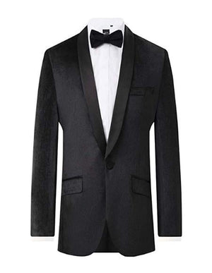 Men's Black Velvet 2 Piece Tuxedo Regular Fit