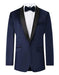 Navy 2 Piece Velvet Tuxedo Regular Fit For Men