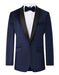 Navy 2 Piece Velvet Tuxedo Regular Fit For Men