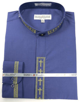 Daniel Ellissa Men's French Cuff Shirt Purple