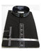 Daniel Ellissa Men's French Cuff Shirt Black and White