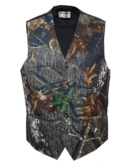 Men's Camo Tuxedo Vest