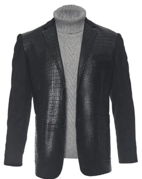 Men's Black Two Button Fashion Dress Casual Blazer