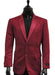 Men Cranberry Wine Micro Suede 2 Button Dress Casual Work Blazer