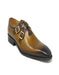 Carrucci Cross Strap Leather Stylish Dress Loafer In Cognac